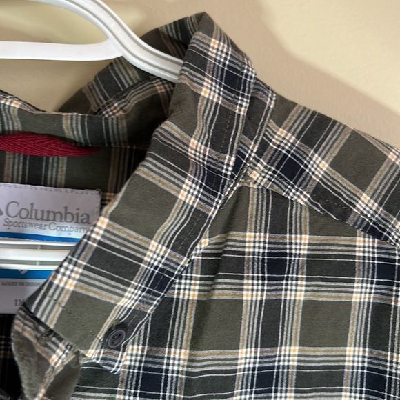 Columbia men’s‎ shirt plaid button down shirt size 1X green long sleeve - Picture 5 of 9